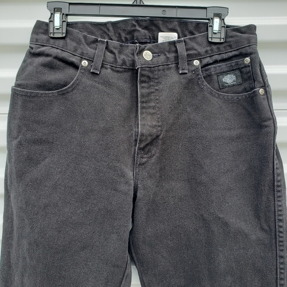 Vintage Harley Davidson black high rise mom jeans - Picture 2 of 8